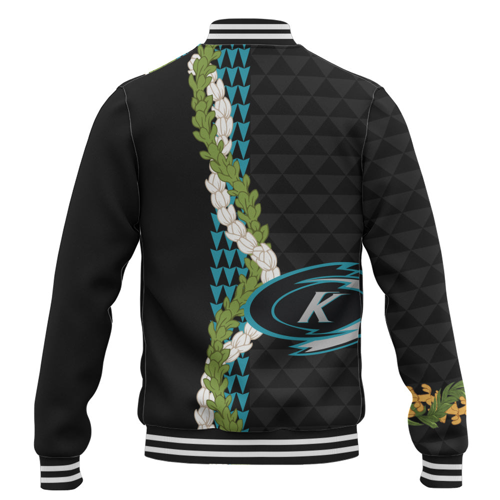 Kapolei High School Baseball Jacket Puakenikeni Maile Flower Lei