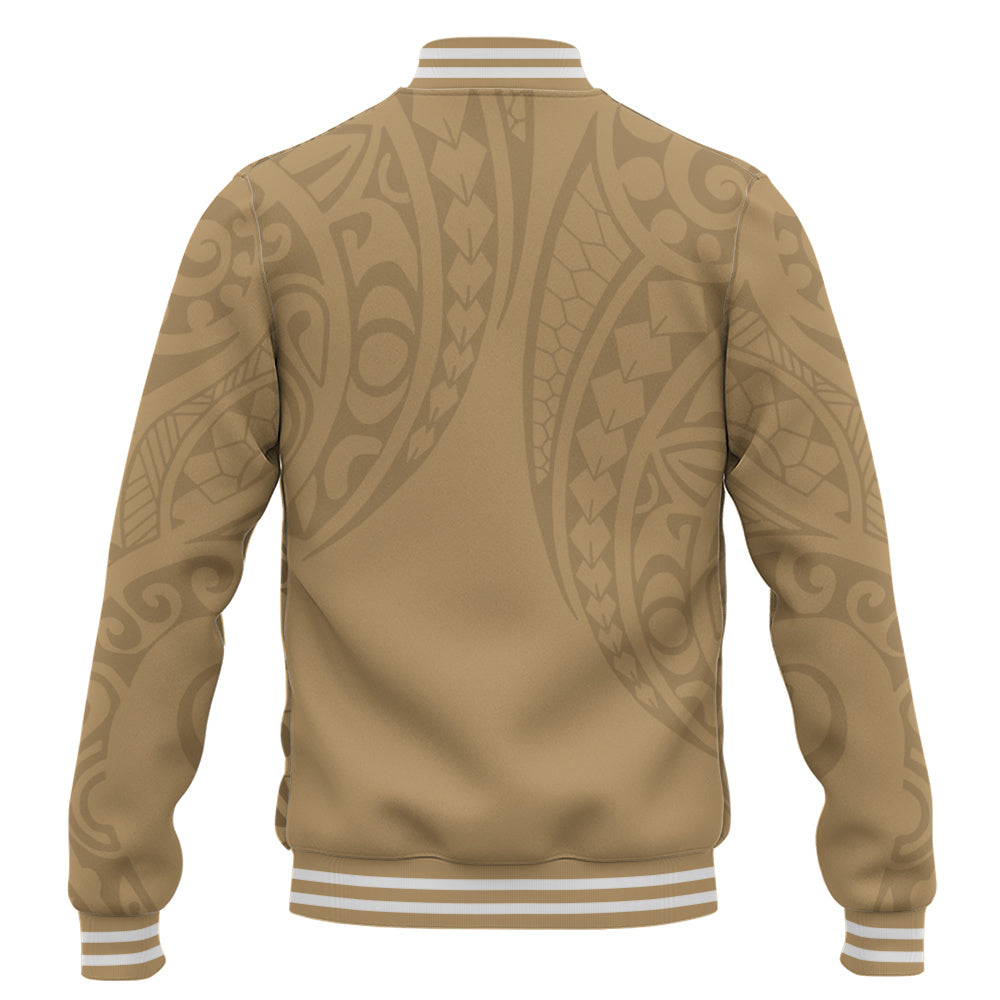 Hawaii Baseball Jacket Map Kakau Style Golden