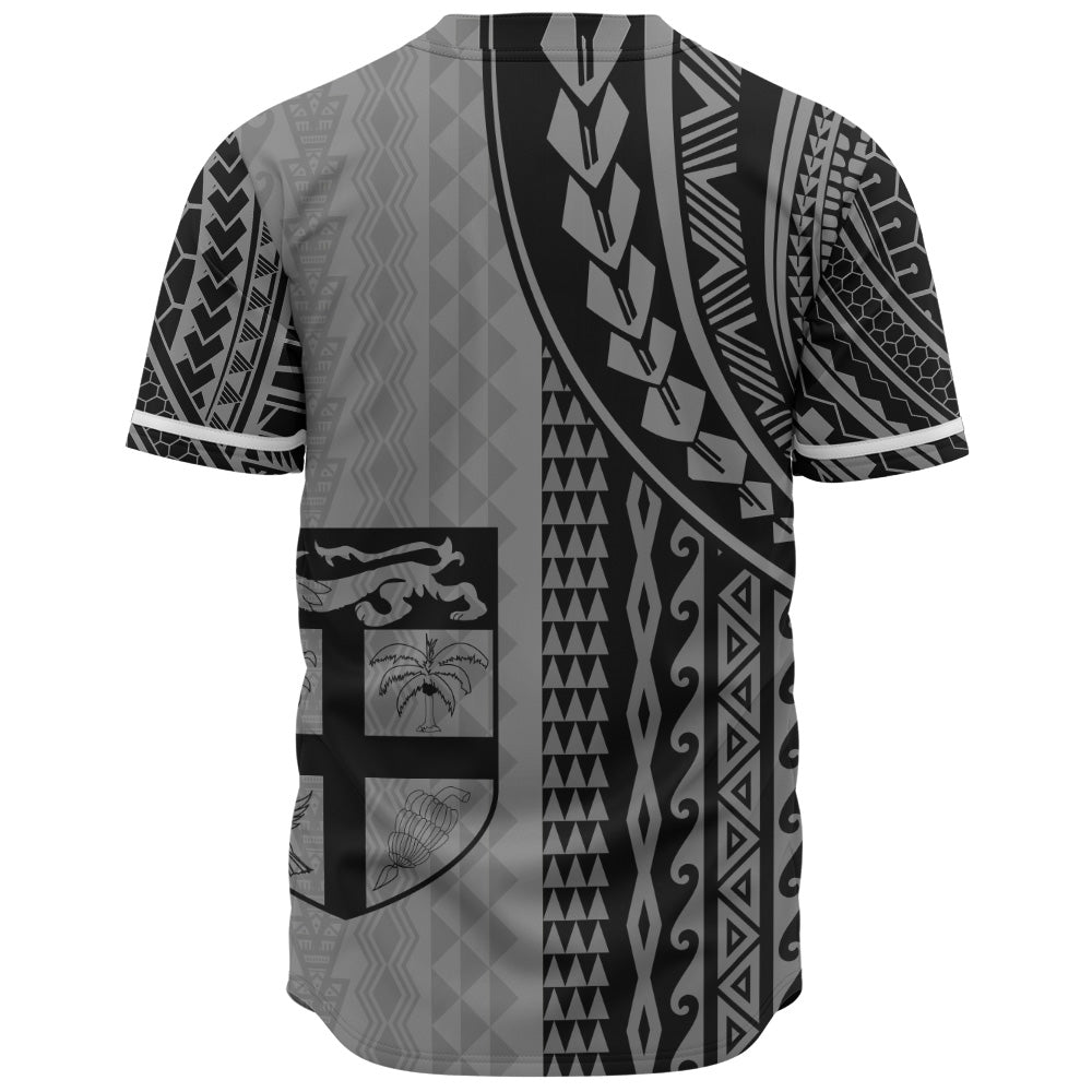 Fiji Baseball Shirt Polynesian Tattoo