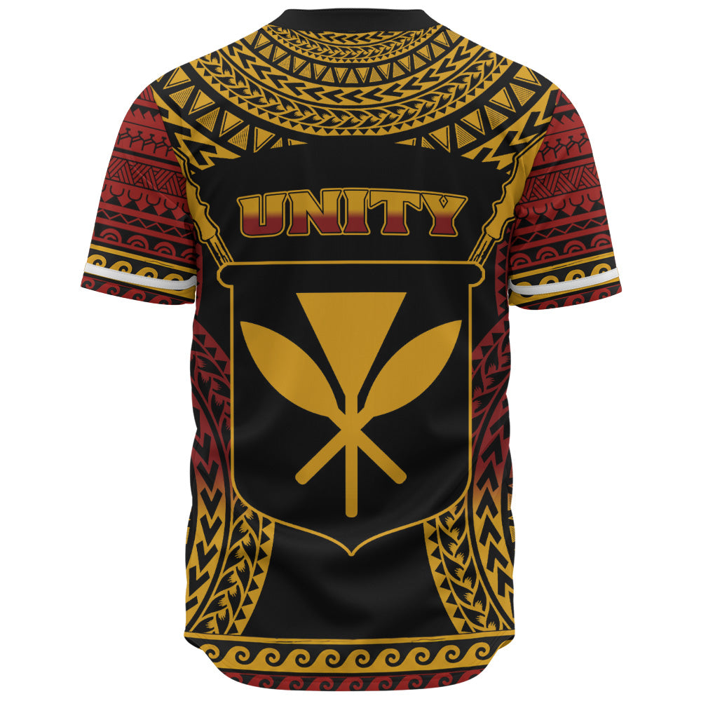 Hawaii Baseball Shirt King Kamehameha Unity Kanaka Maoli Tribal Style