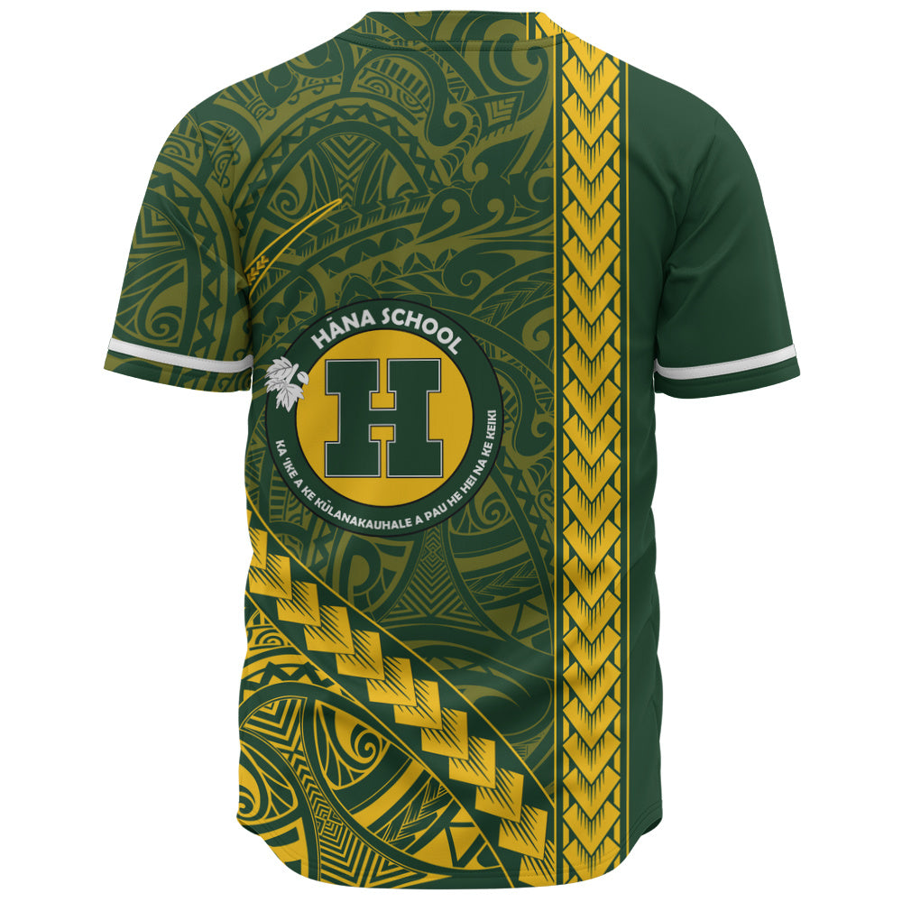 Hana High and Elementary School Baseball Shirt Tribal Polynesian Pride Style