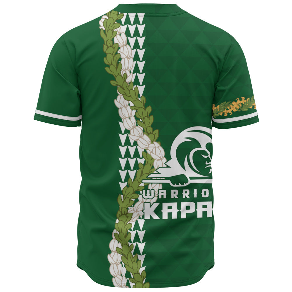 Kapaa High School Baseball Shirt Puakenikeni Maile Flower Lei