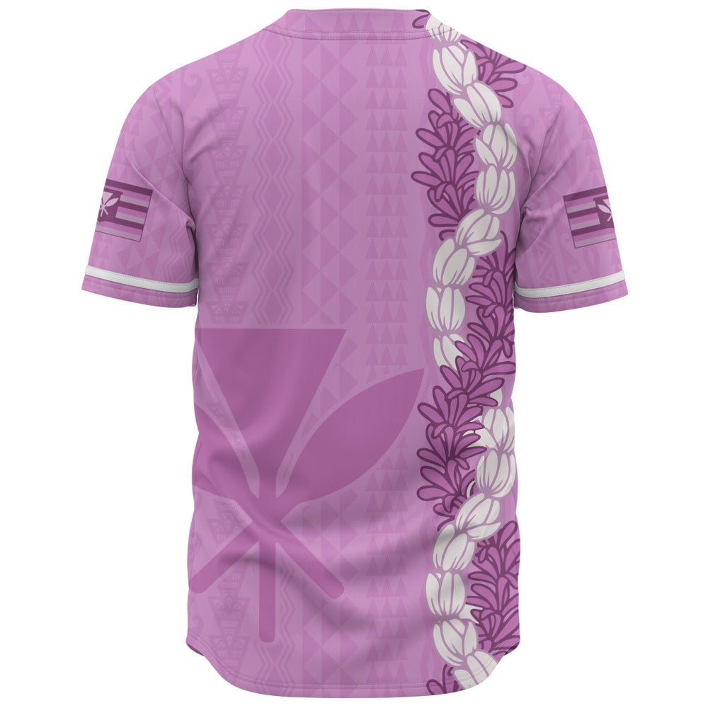 Hawaii Baseball Shirt Flower Lei Kanaka Maoli Polynesia Island Style