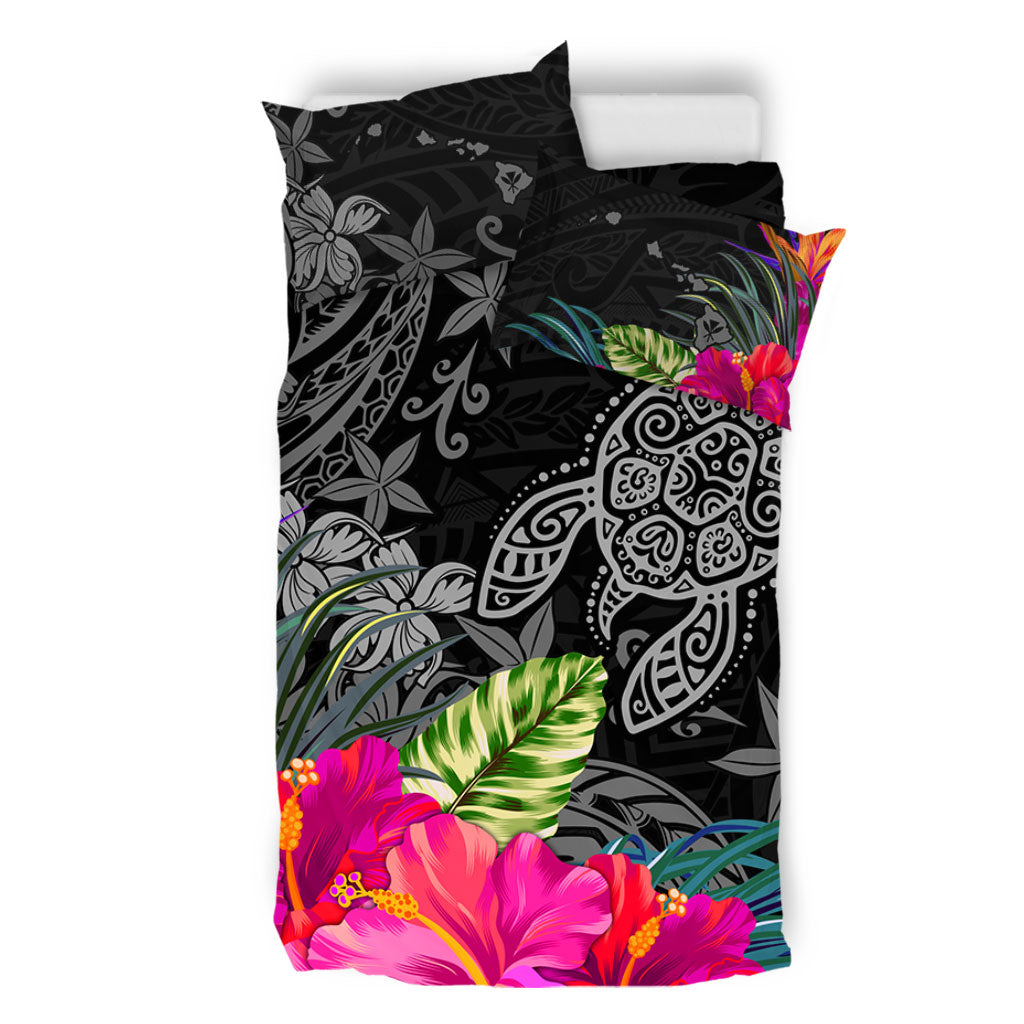 Hawaii Bedding Set Tropical Honu Hibiscus Garden Style