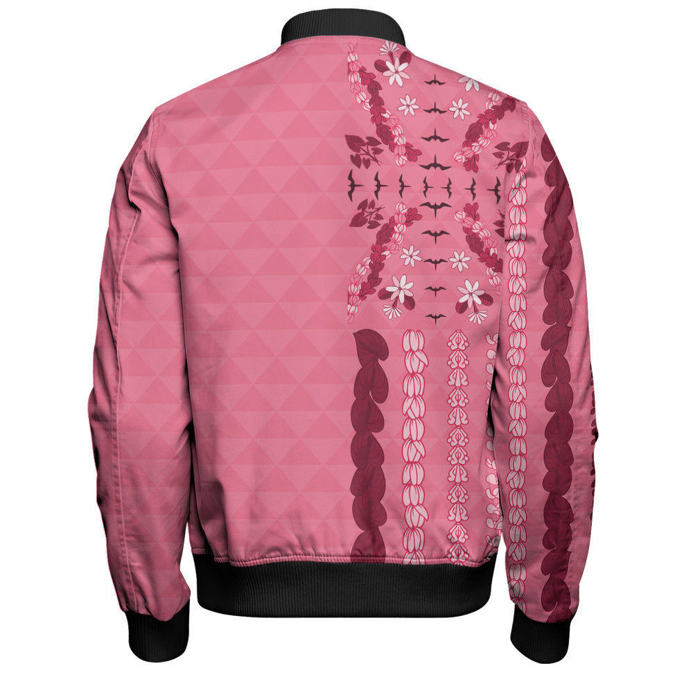 Hawaii Bomber Jacket Lei Flower Island Elegance