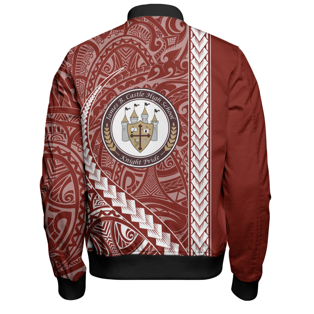 James B. Castle High School Bomber Jacket Tribal Polynesian Pride Style