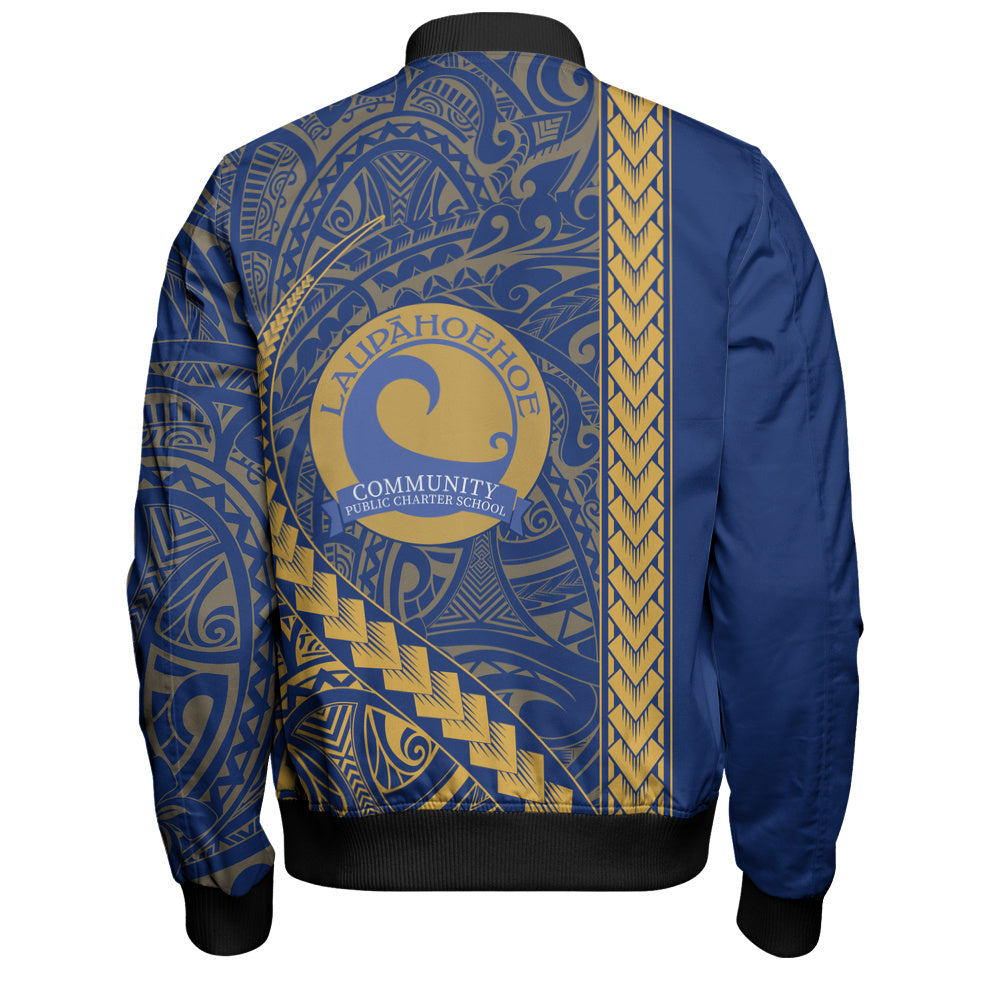 Laupāhoehoe Community Public Charter School Bomber Jacket Tribal Polynesian Pride Style
