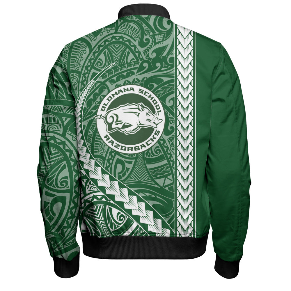 Olomana High & Intermediate School Bomber Jacket Tribal Polynesian Pride Style
