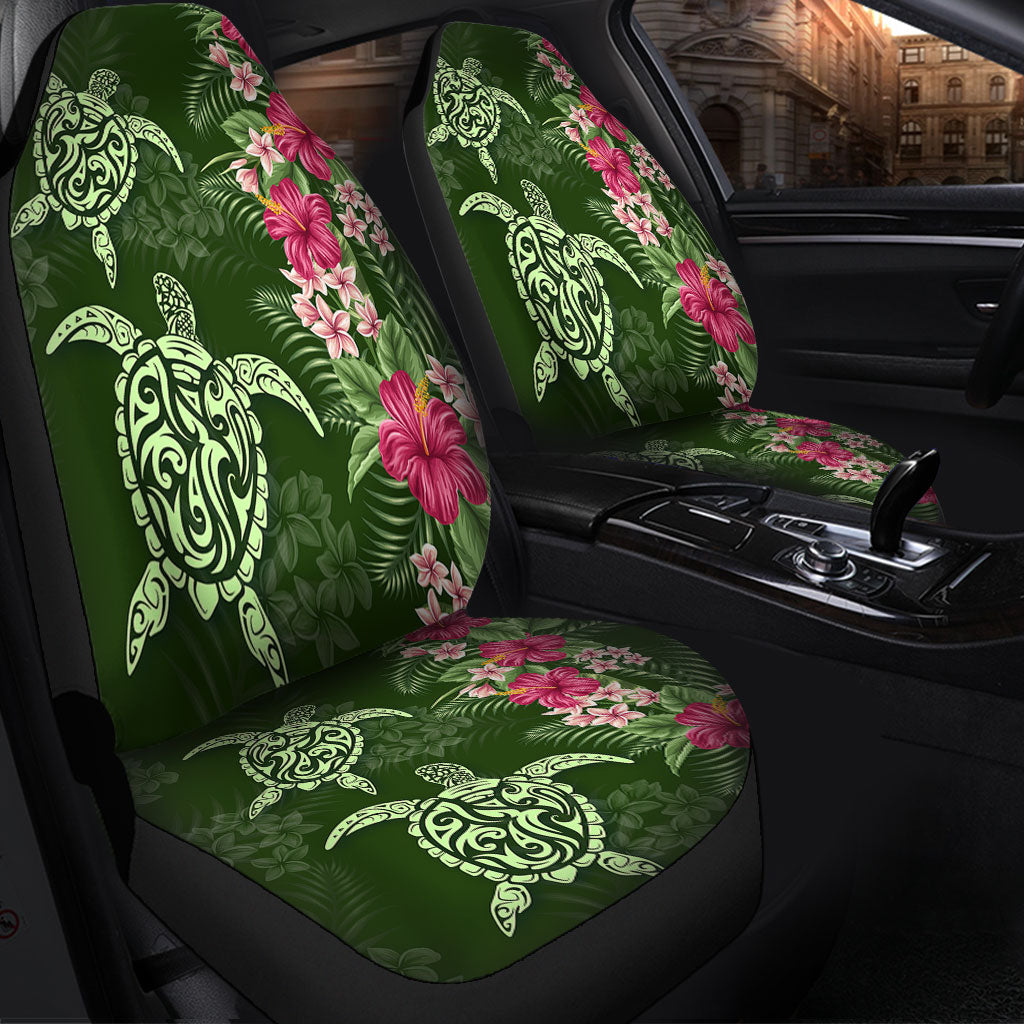 Hawaii Car Seat Covers Polynesian Sea Turtle Hibiscus Tropical Style