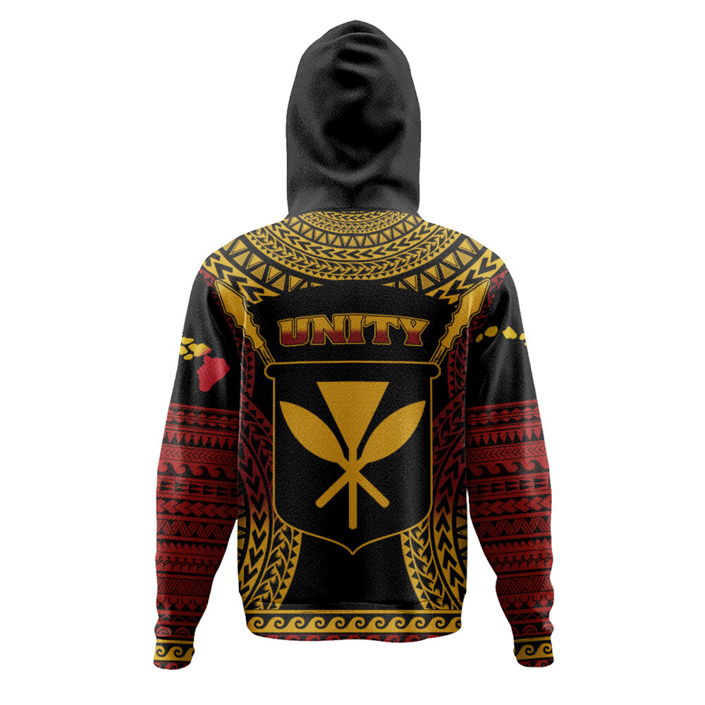 Hawaii Hoodie King Kamehameha Unity Kanaka Maoli Tribal Style