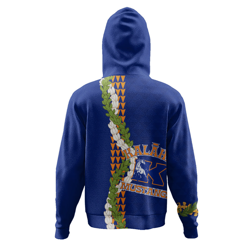 Kalaheo High School Hoodie Puakenikeni Maile Flower Lei