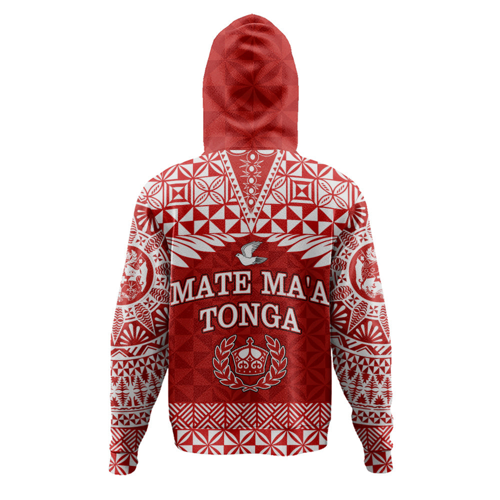 Tonga Hoodie Mate Ma'a Tonga Rugby Royal Crown Polynesian Tribal Pride