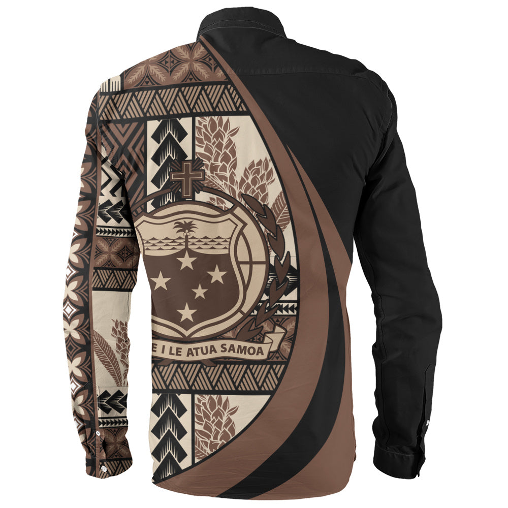 Samoa Long Sleeve Shirt Faavae i le Atua Siapo Tribal Heritage