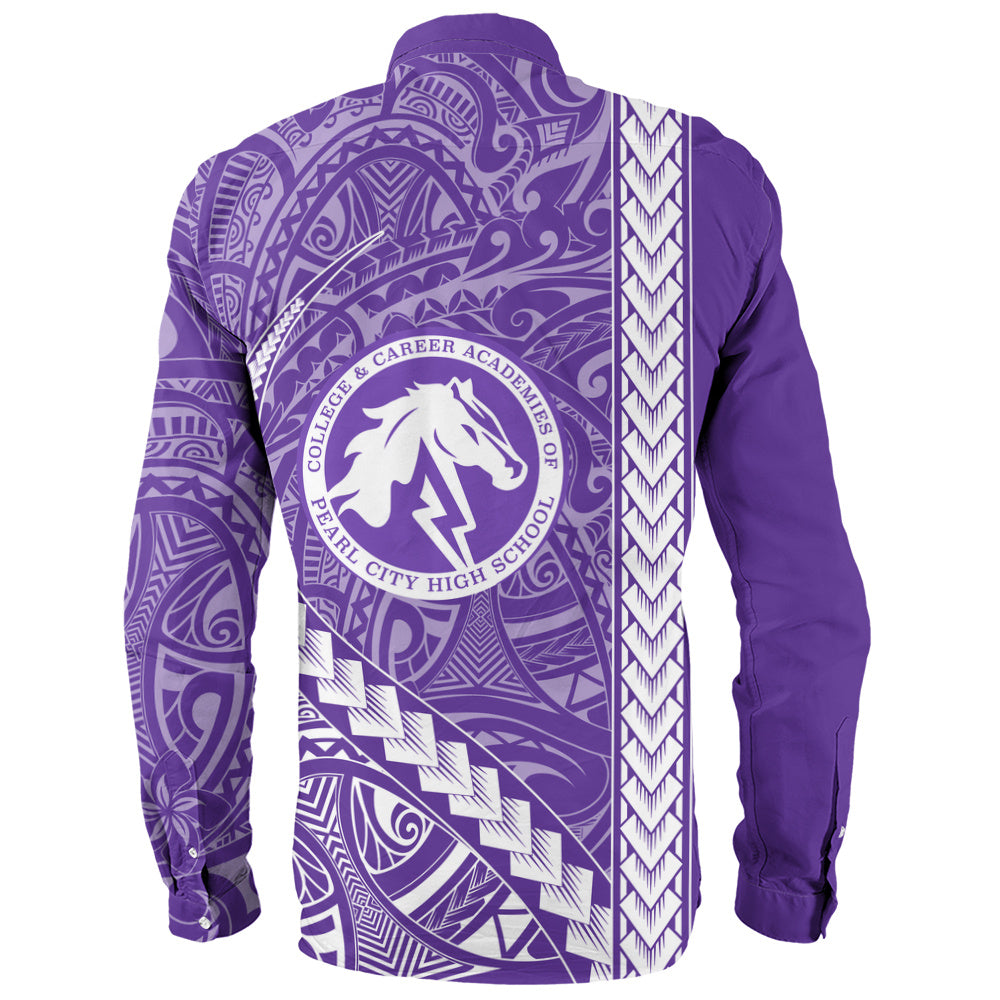 Pearl City High School (Hawaii) Long Sleeve Shirt Tribal Polynesian Pride Style