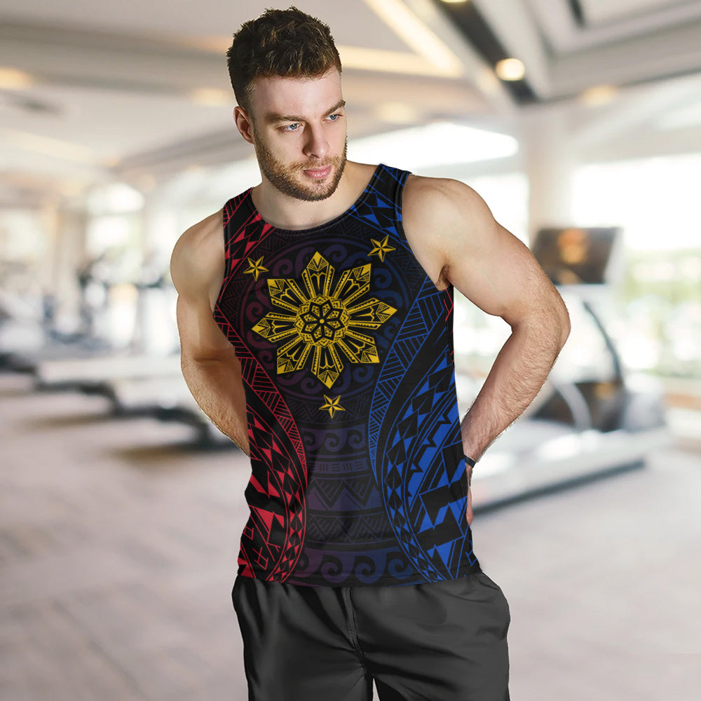 Philippines Filipinos Tank Top Sun Flag Tribal Tattoo Pattern