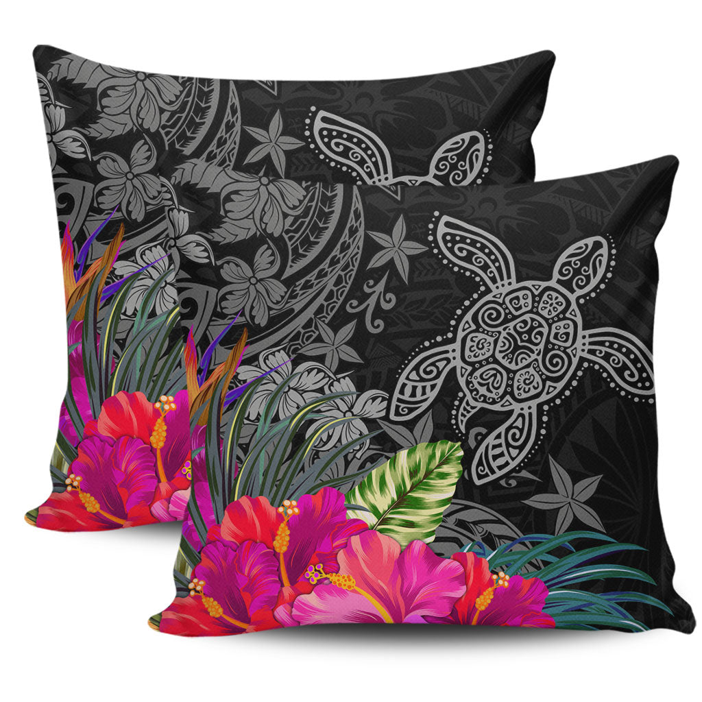 Hawaii Pillow Cases Tropical Honu Hibiscus Garden Style