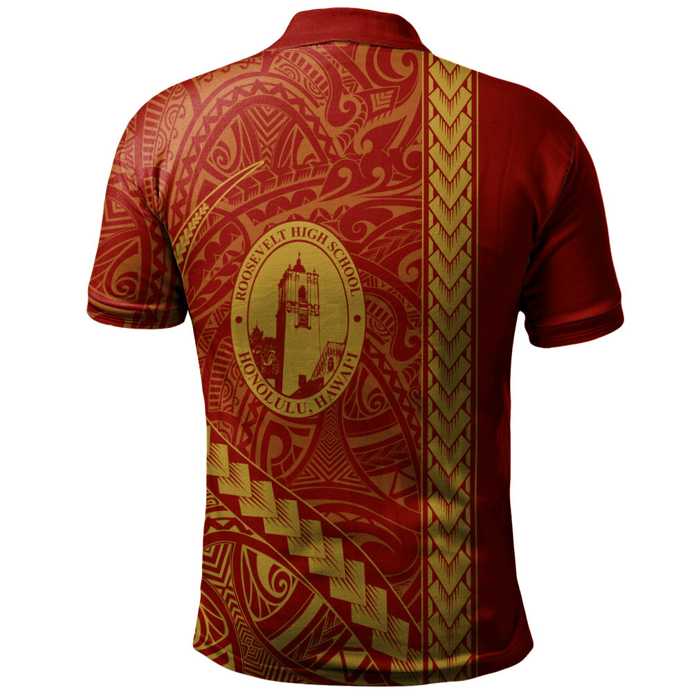 President Theodore Roosevelt High School Polo Shirt Tribal Polynesian Pride Style
