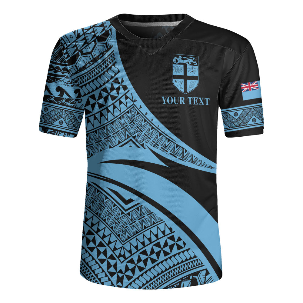 Fiji Rugby Jersey Coat Of Arms Flag Masi Tapa Tribal Style