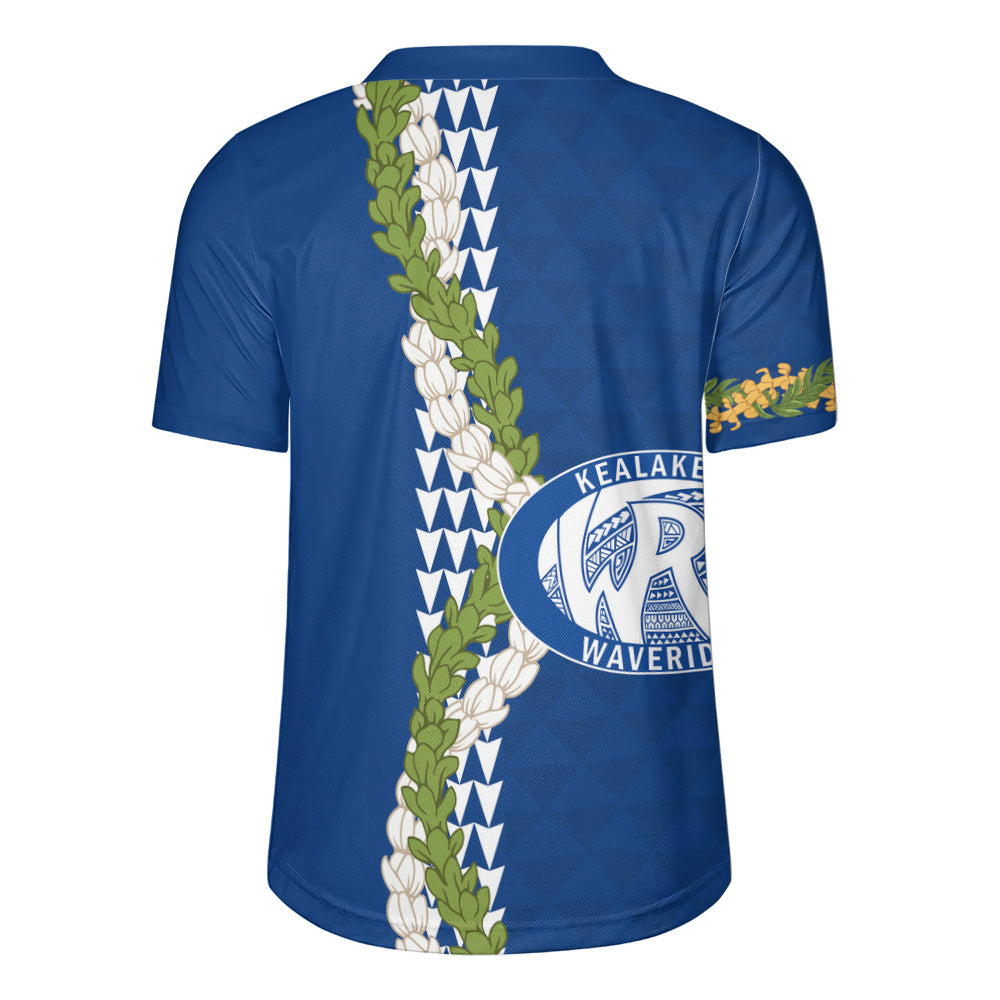 Kealakehe High School Rugby Jersey Puakenikeni Maile Flower Lei