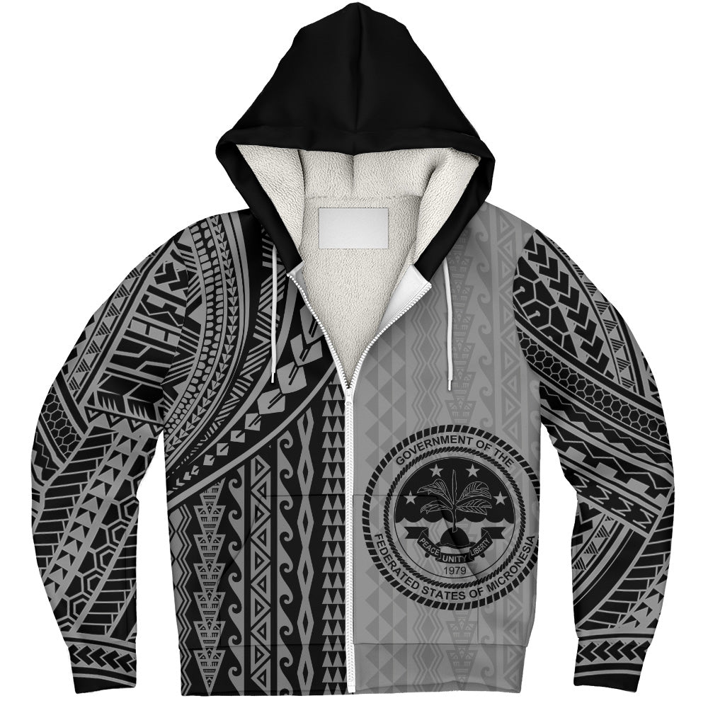Federated States Of Micronesia Sherpa Hoodie Polynesian Tattoo