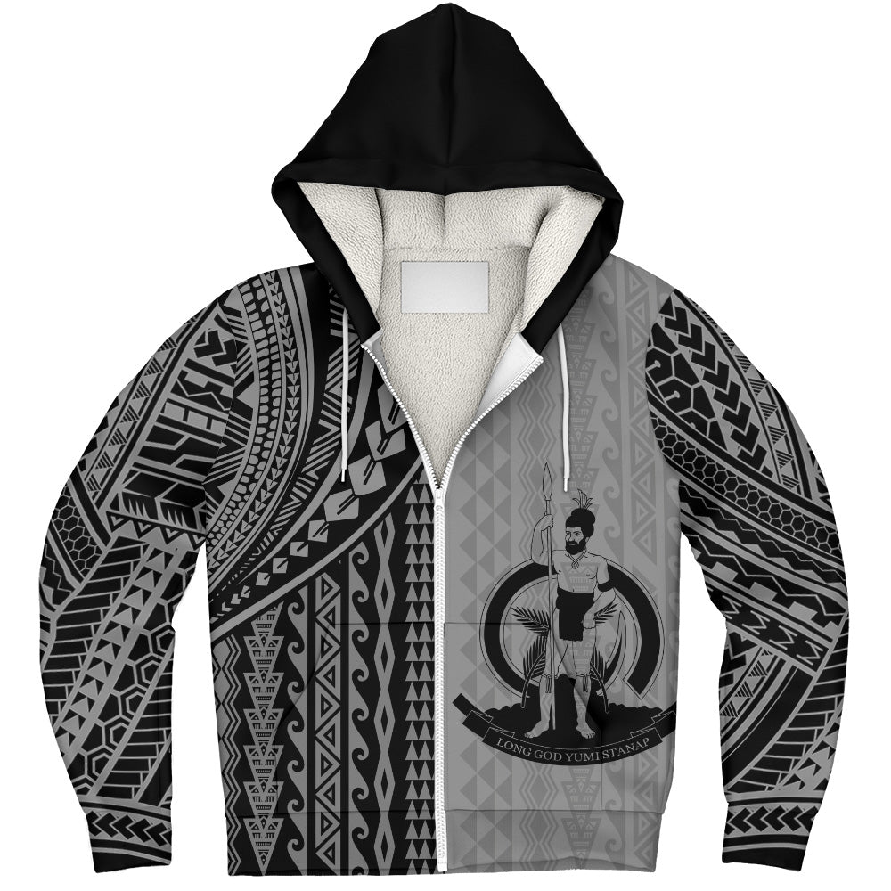 Vanuatu Sherpa Hoodie Polynesian Tattoo