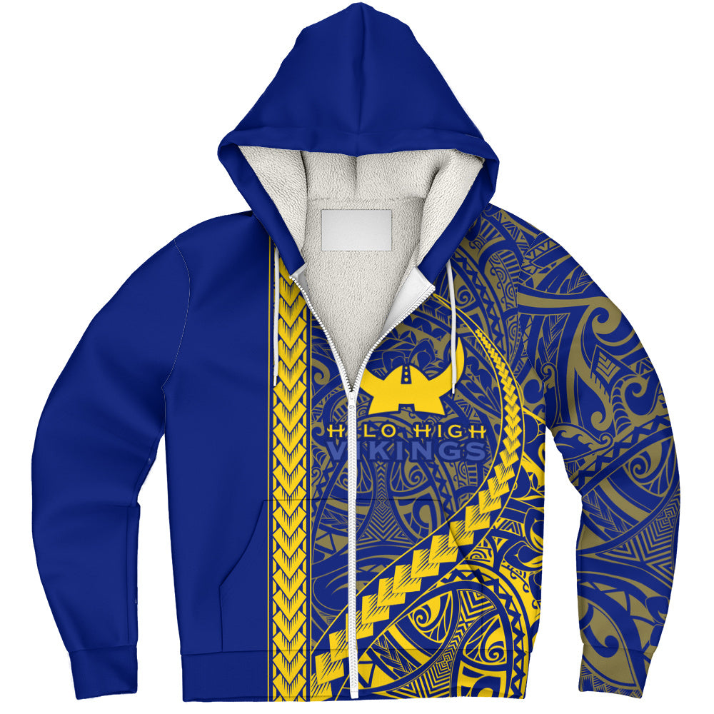 Hilo High School Sherpa Hoodie Tribal Polynesian Pride Style