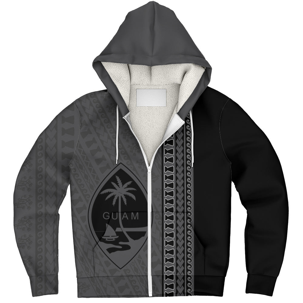 Guam Sherpa Hoodie Island Crest Chamorro Tribal Heritage