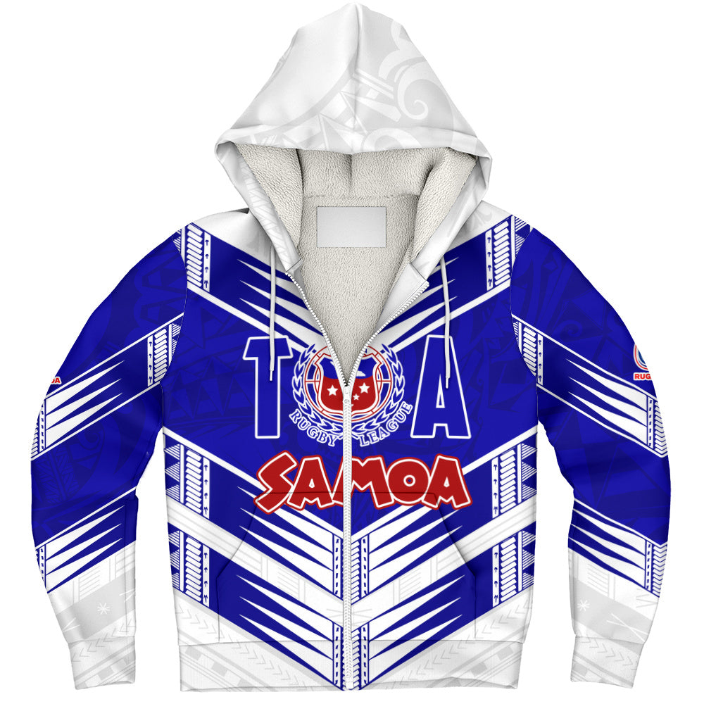 Samoa Sherpa Hoodie Toa Samoa Rugby Polynesian Tribal Pride Style