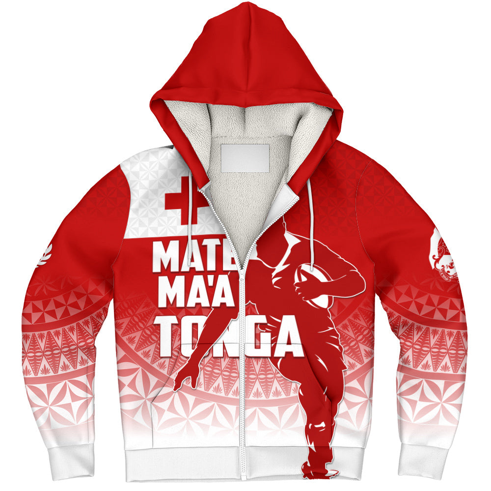 Tonga Sherpa Hoodie Mate Ma'a Tonga Rugby Ngatu Athletic Style