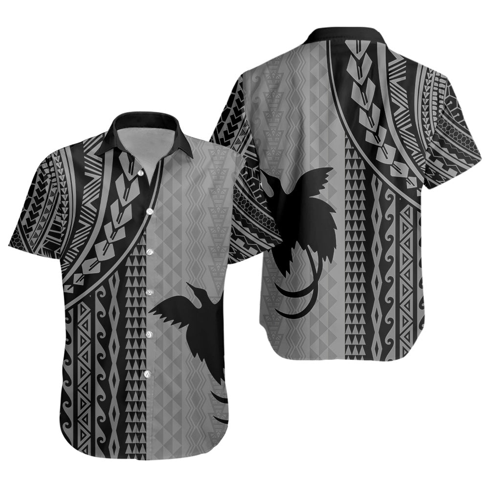 Papua New Guinea Short Sleeve Shirt Polynesian Tattoo