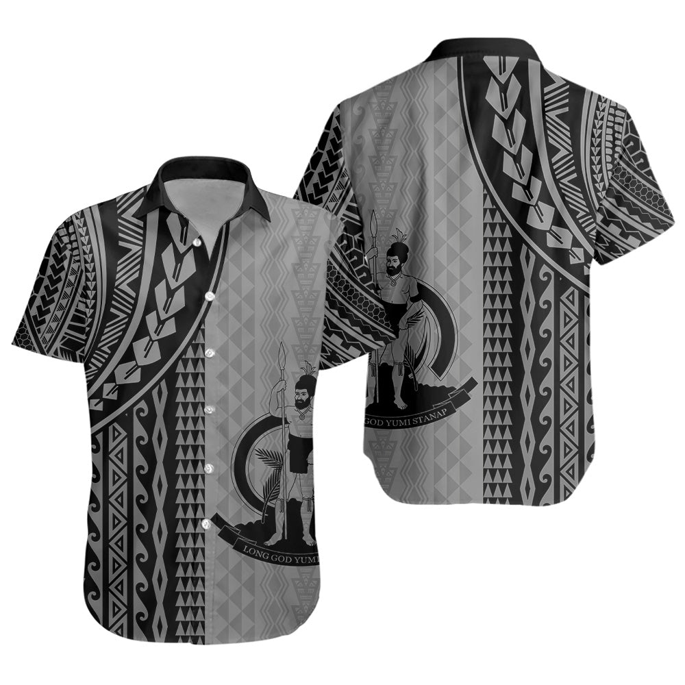 Vanuatu Short Sleeve Shirt Polynesian Tattoo