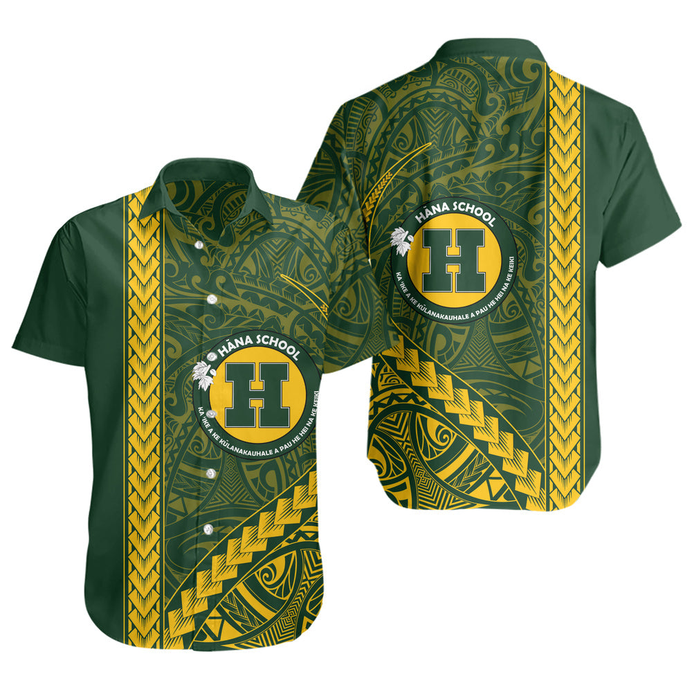 Hana High and Elementary School Short Sleeve Shirt Tribal Polynesian Pride Style
