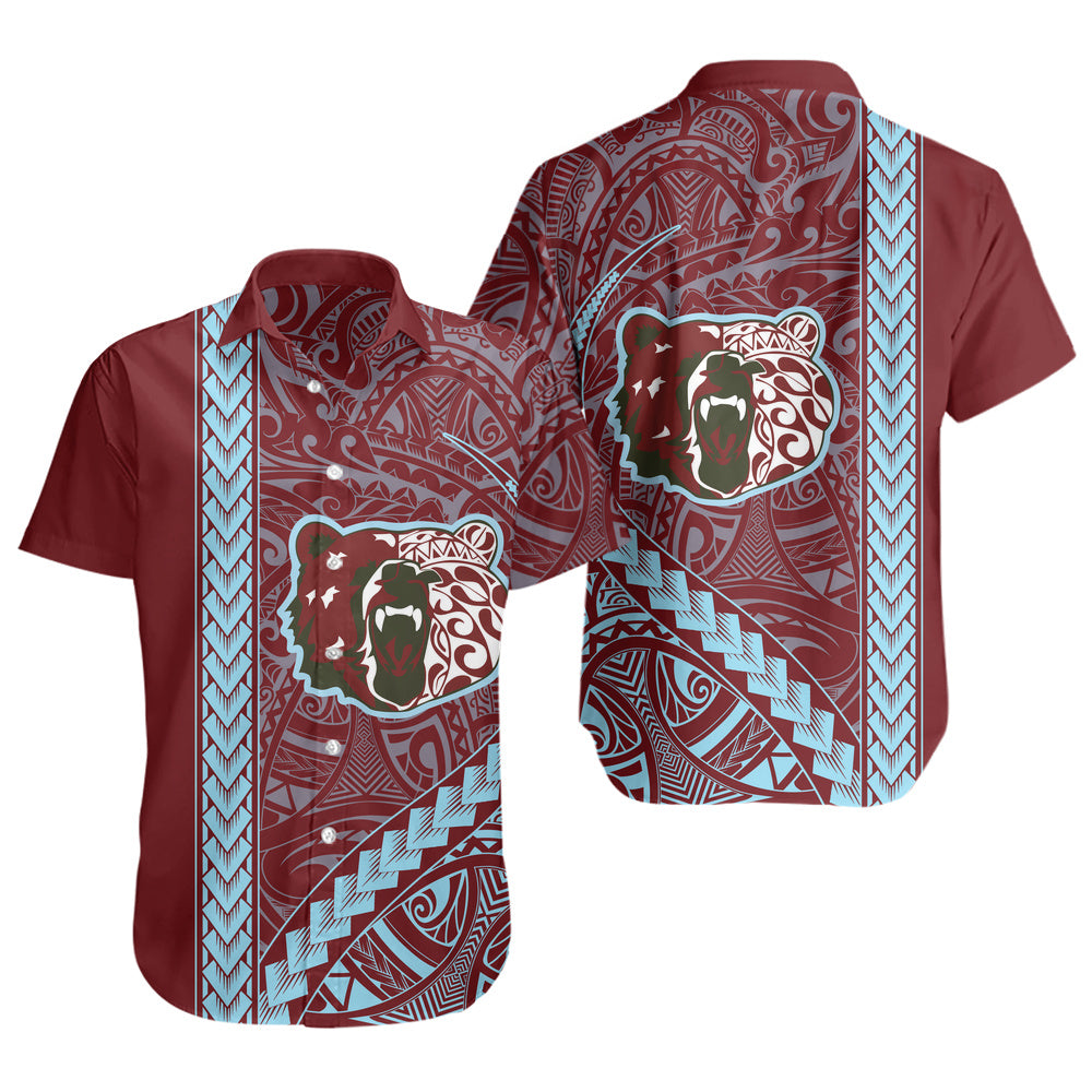 Henry Perrine Baldwin High School Short Sleeve Shirt Tribal Polynesian Pride Style