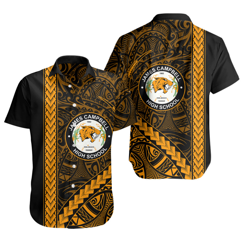 James Campbell High School Short Sleeve Shirt Tribal Polynesian Pride Style