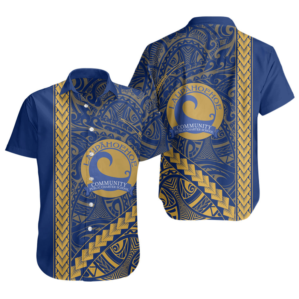 Laupāhoehoe Community Public Charter School Short Sleeve Shirt Tribal Polynesian Pride Style