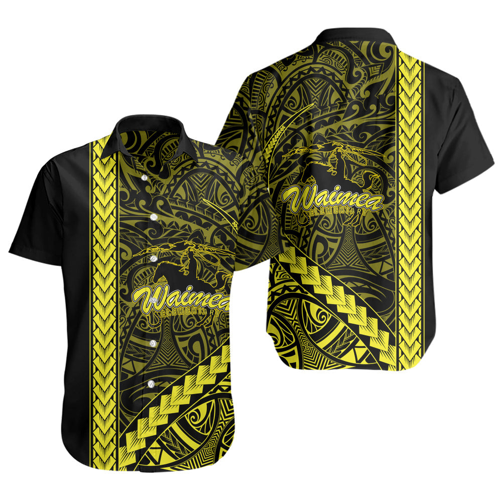 Waimea Elementary School Short Sleeve Shirt Tribal Polynesian Pride Style