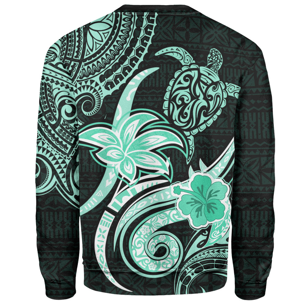 Hawaii Sweatshirt Honu Turtle Hibiscus Tribal Legacy