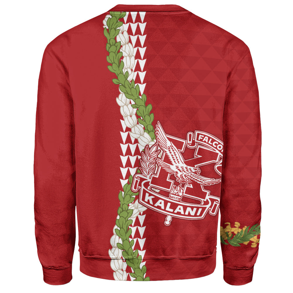 Kalani High School Sweatshirt Puakenikeni Maile Flower Lei