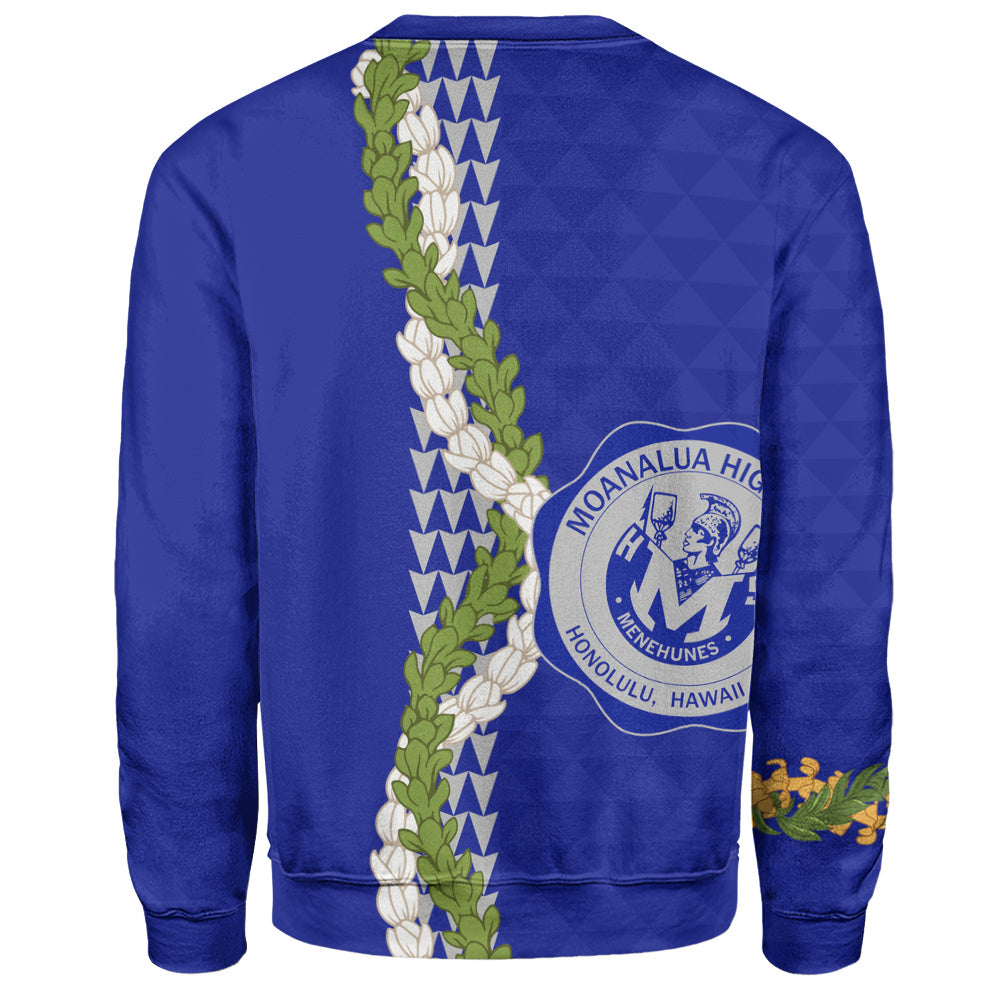 moanalua high school Sweatshirt Puakenikeni Maile Flower Lei