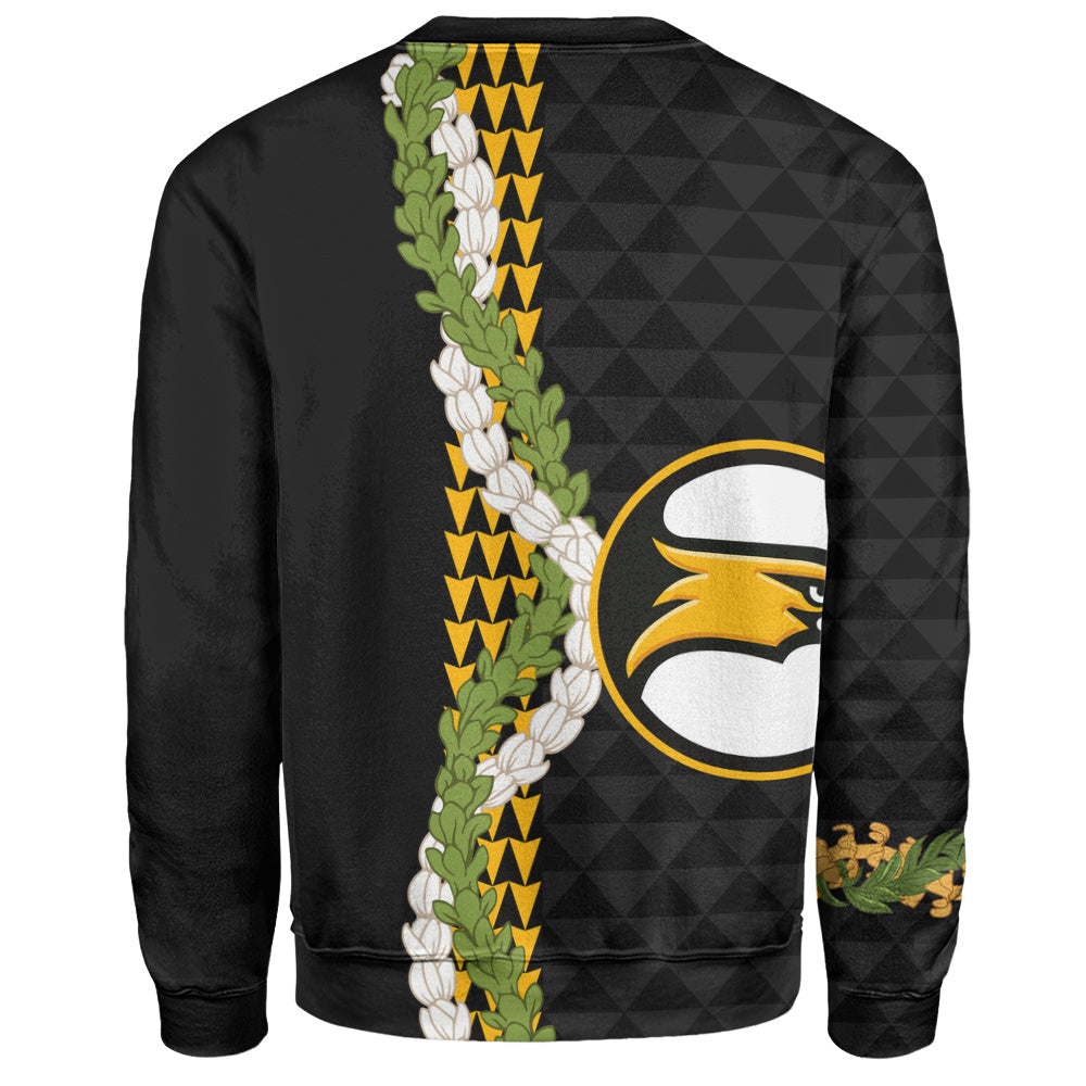Nanakuli High and Intermediate School Sweatshirt Puakenikeni Maile Flower Lei