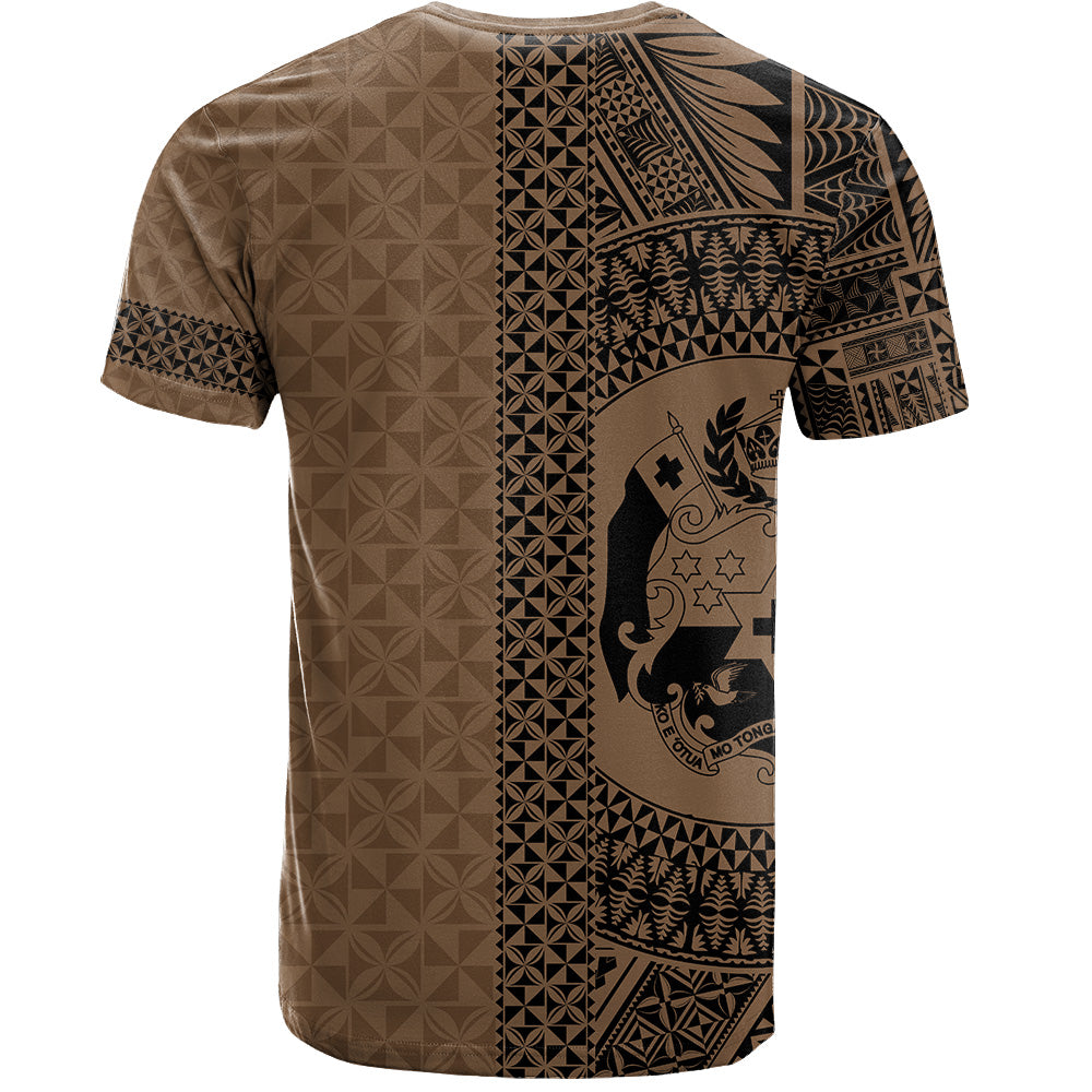 Tonga T-Shirt Coat Of Arms Ngatu Tapa Heritage Style