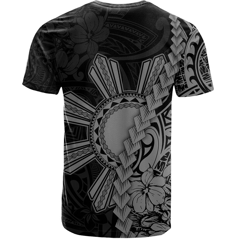 Philippines Filipinos T-Shirt Sampaguita Flower Tribal Fusion Style
