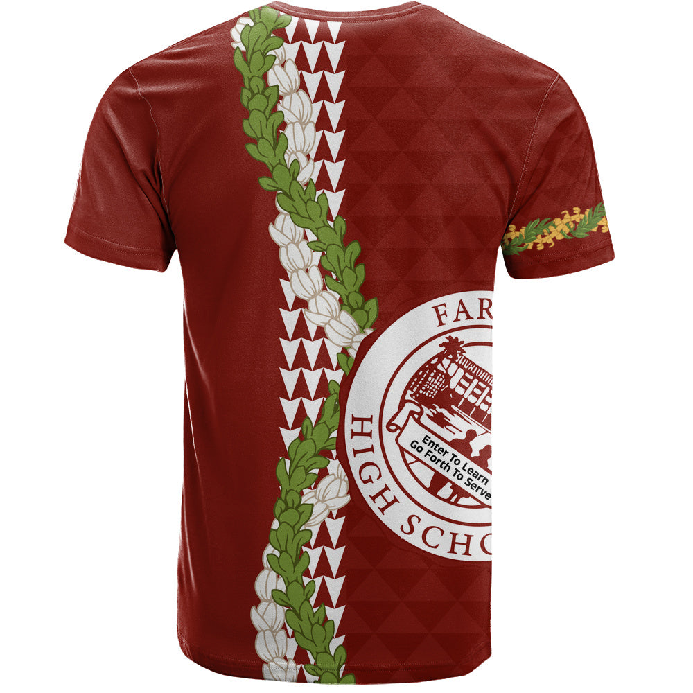 Farrington High School T-Shirt Puakenikeni Maile Flower Lei