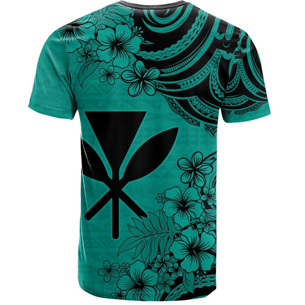 Hawaii T-Shirt Kanaka Maoli Hibiscus Polynesian Tribal Print Style