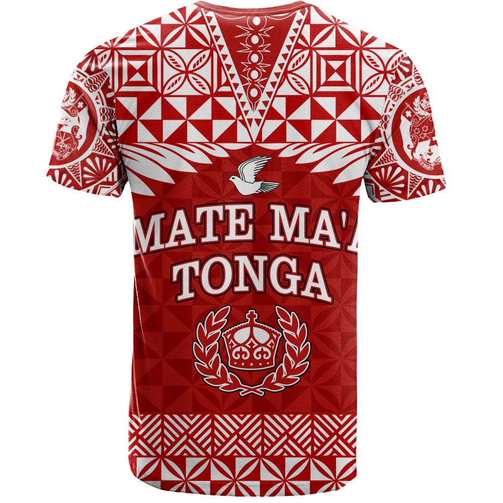 Tonga T-Shirt Mate Ma'a Tonga Rugby Royal Crown Polynesian Tribal Pride