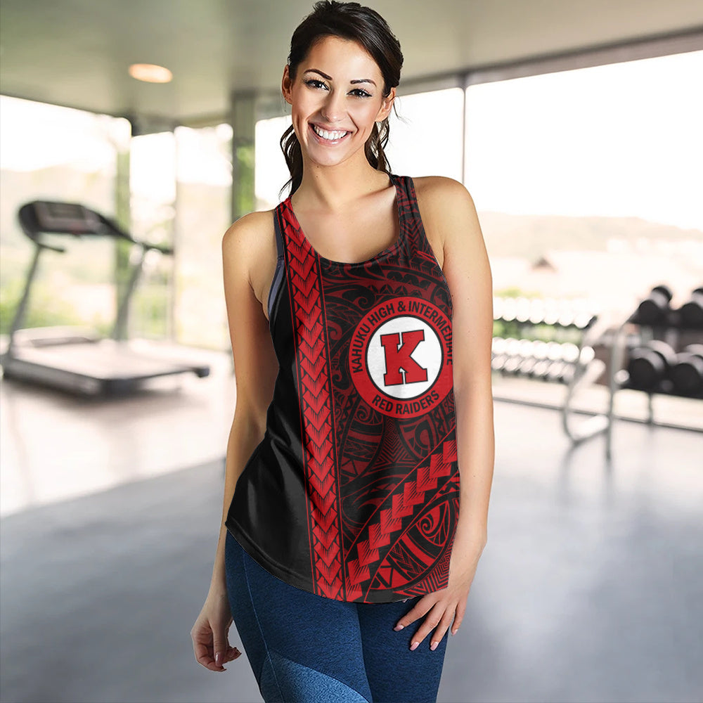 Kahuku High & Intermediate School Women Tank Tribal Polynesian Pride Style