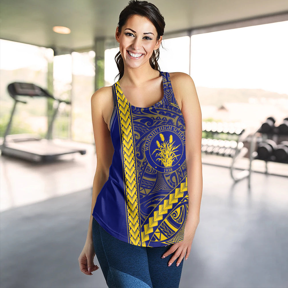 Waipahu High School Women Tank Tribal Polynesian Pride Style