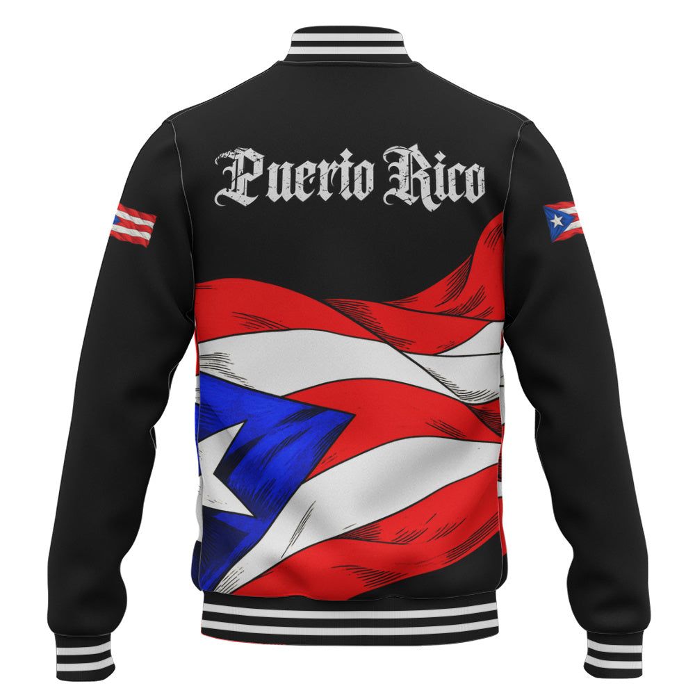 Puerto Rico Baseball Jacket Coqui Flag Boricua Heritage