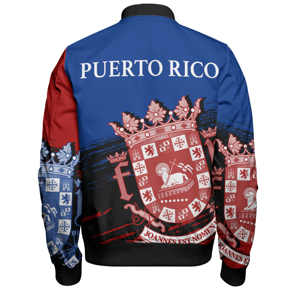Puerto Rico Bomber Jacket Coat Of Arms Pride Style