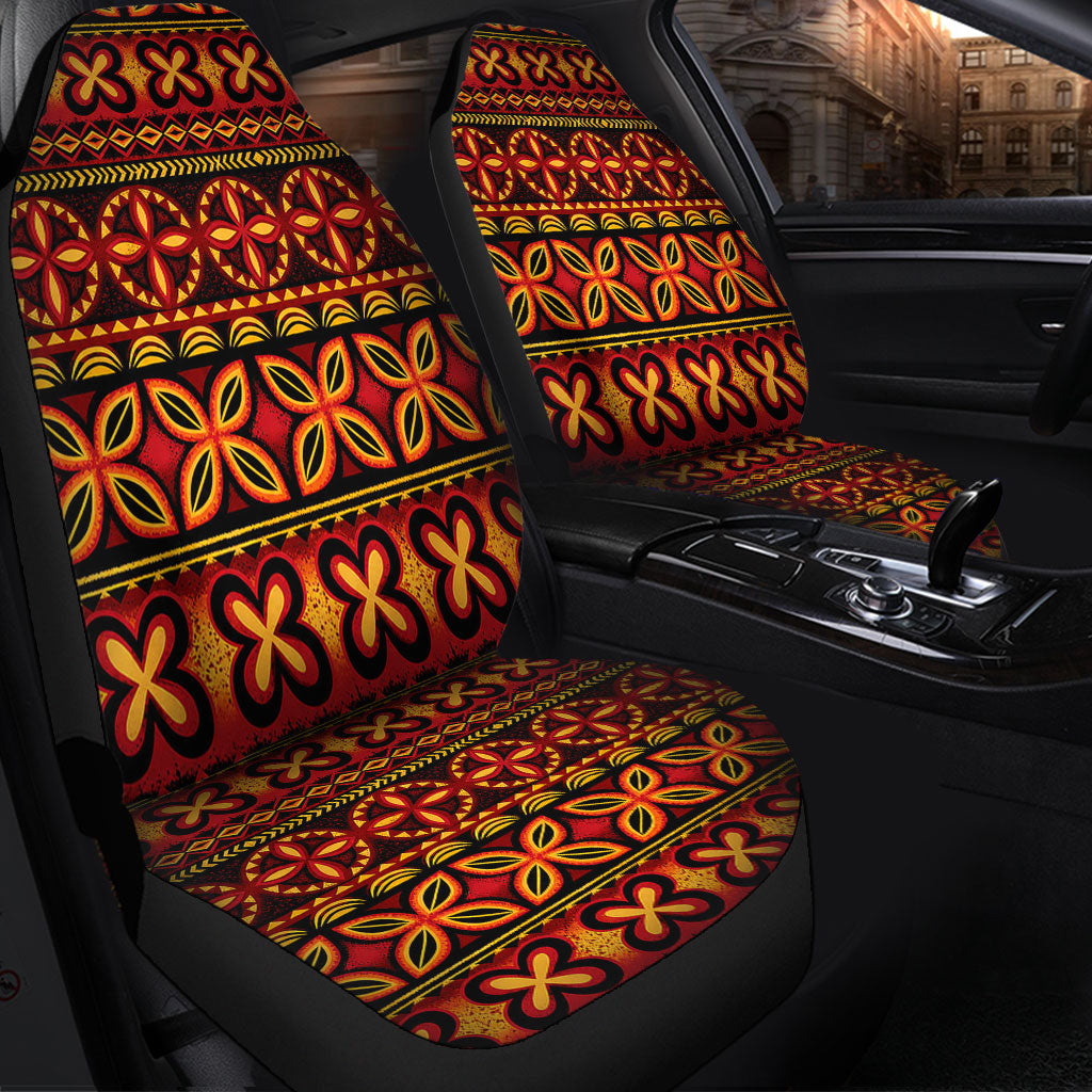 Tonga Car Seat Covers Ngatu Tapa Tribal Pattern
